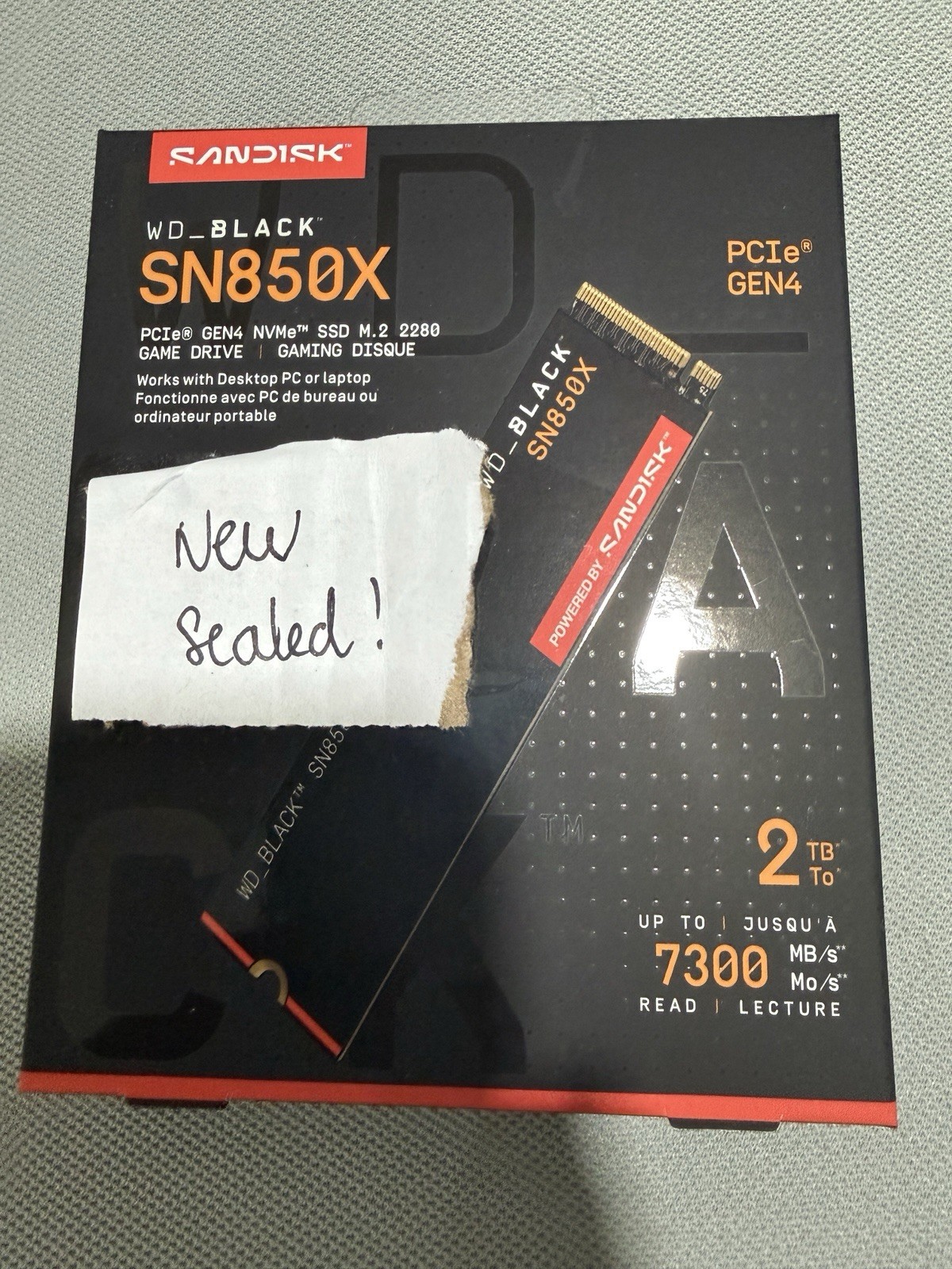 Western Digital WD_BLACK SN850X 2TB NVMe Internal SSD (WDS200T2X0E) new sealed