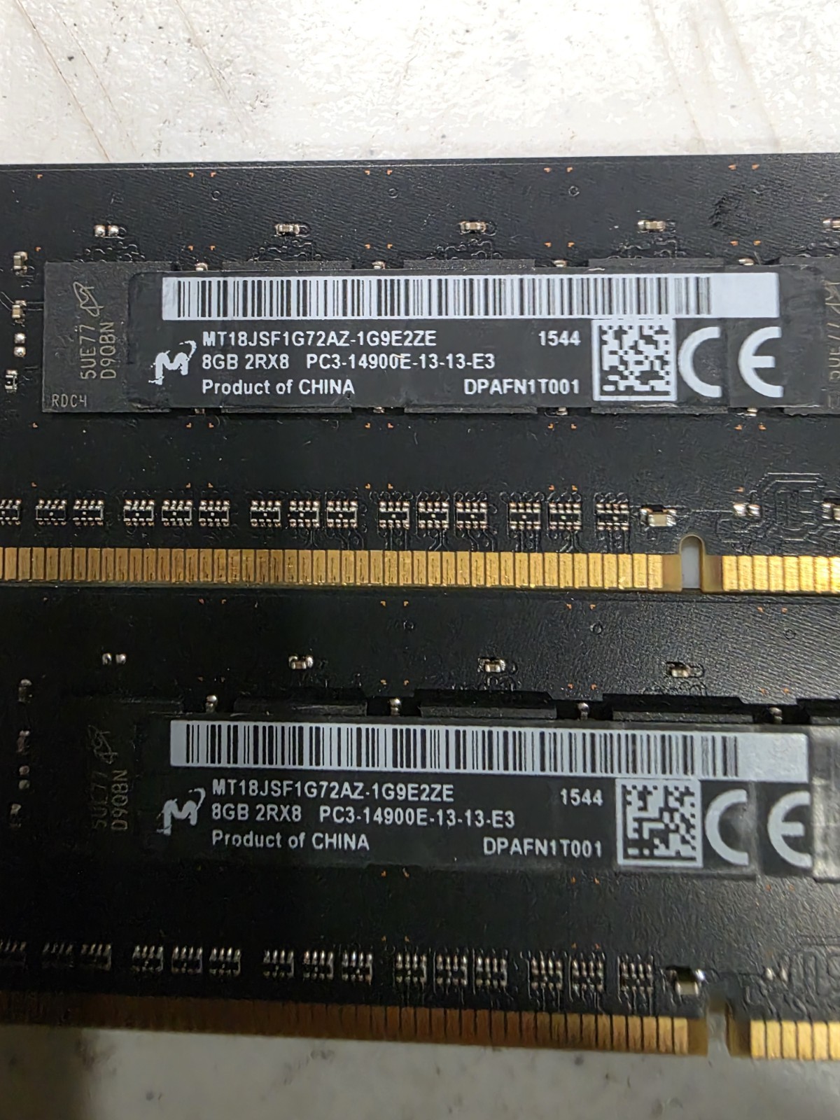 Micron MT18JSF1G72AZ-1G9E22E 16Gb (2x8gb) 8Gb Pc3-14900E