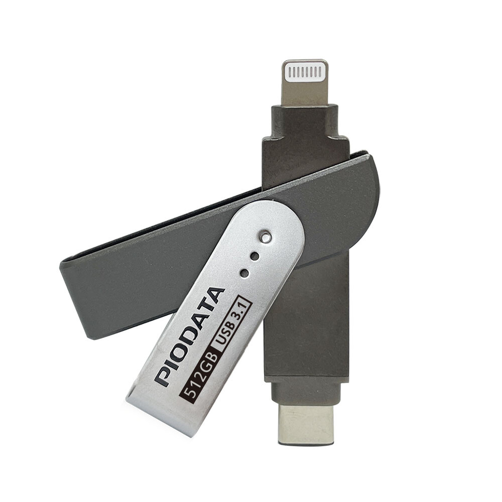 iXflash MFi 512GB iPhone iPad Flash Drive Photo Stick Storage Lightning USB-C