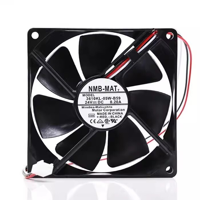 NMB-MAT7 3610KL-05W-B59 DC24V 0.20A 92*92*25MM 3-Wire Inverter Cooling Fan