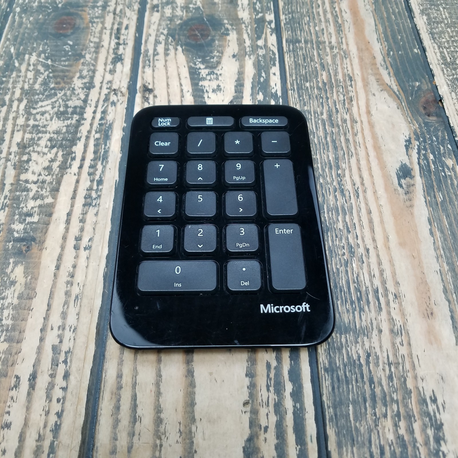Microsoft 1558 Black Sculpt Ergonomic Wireless Number Keyboard **NO RECEIVER**
