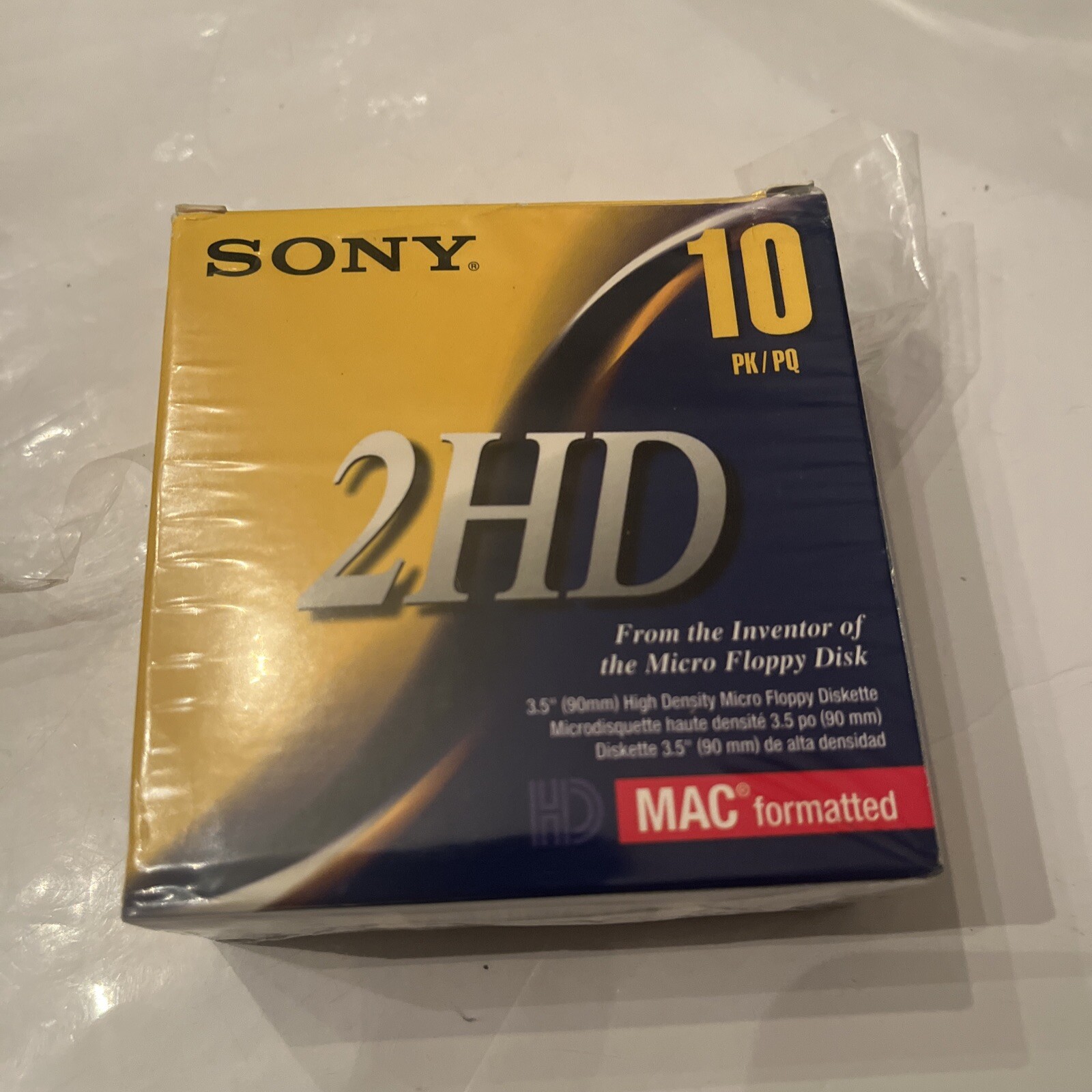 Sony 2 HD 3.5" High Density Micro Floppy Diskette Pack of 9 MAC Formatted 2HD