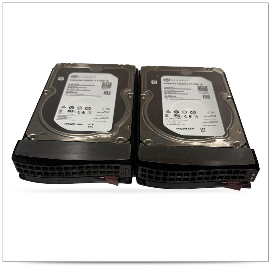 Lot of 2 SEAGATE ST4000NM0025 4TB 12Gbps 7.2K RPM SAS 3.5" HDD 1V4207-002