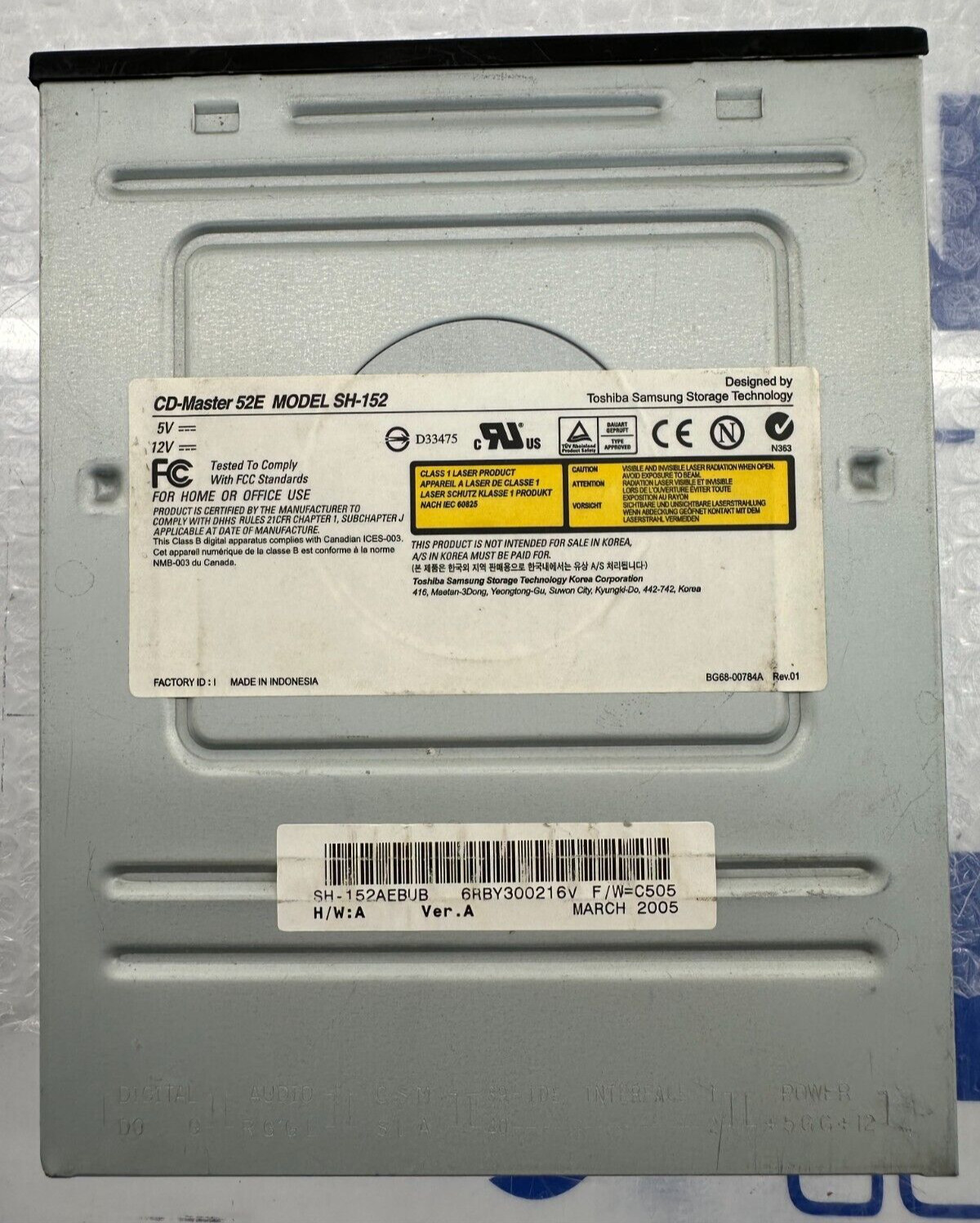 Toshiba Samsung SH-152 SH152 CD-Master 52E