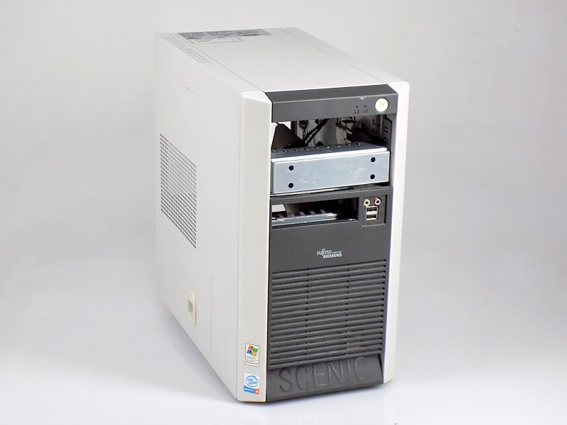 Fujitsu Siemens Scenic P Retro Micro-ATX Mini Tower Computer Case, Grey Beige
