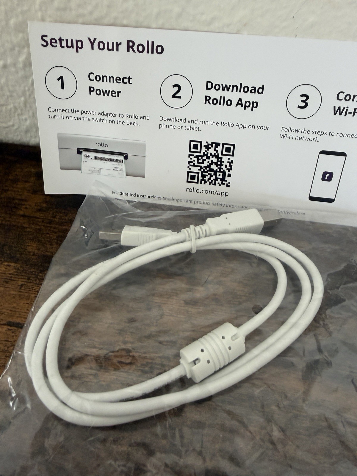 Brand New USB Cable Cord for Rollo X1038, X1040 Thermal Label Printer