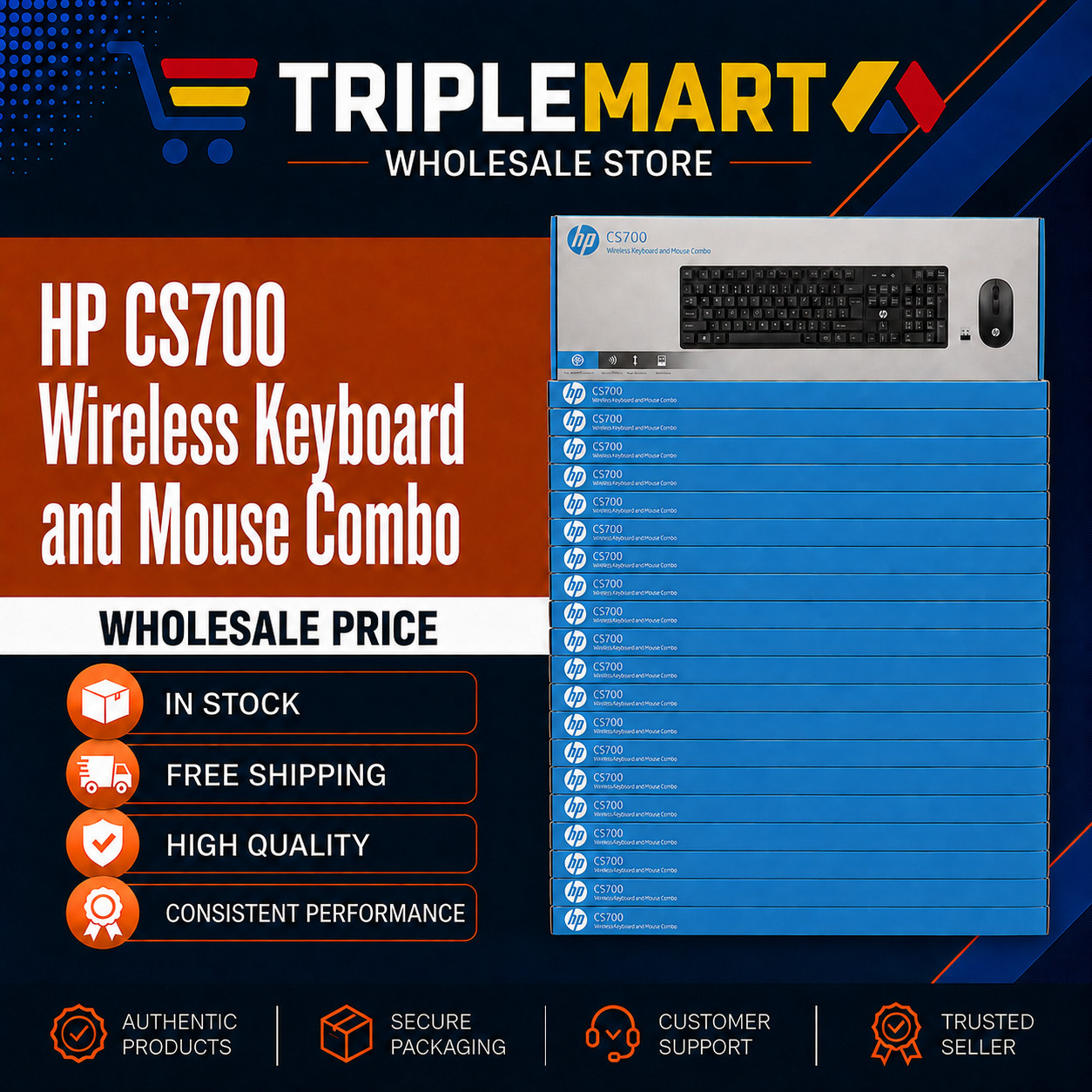 Original HP 230 Wireless Mouse and Keyboard Combo - 18H24AA#ABA