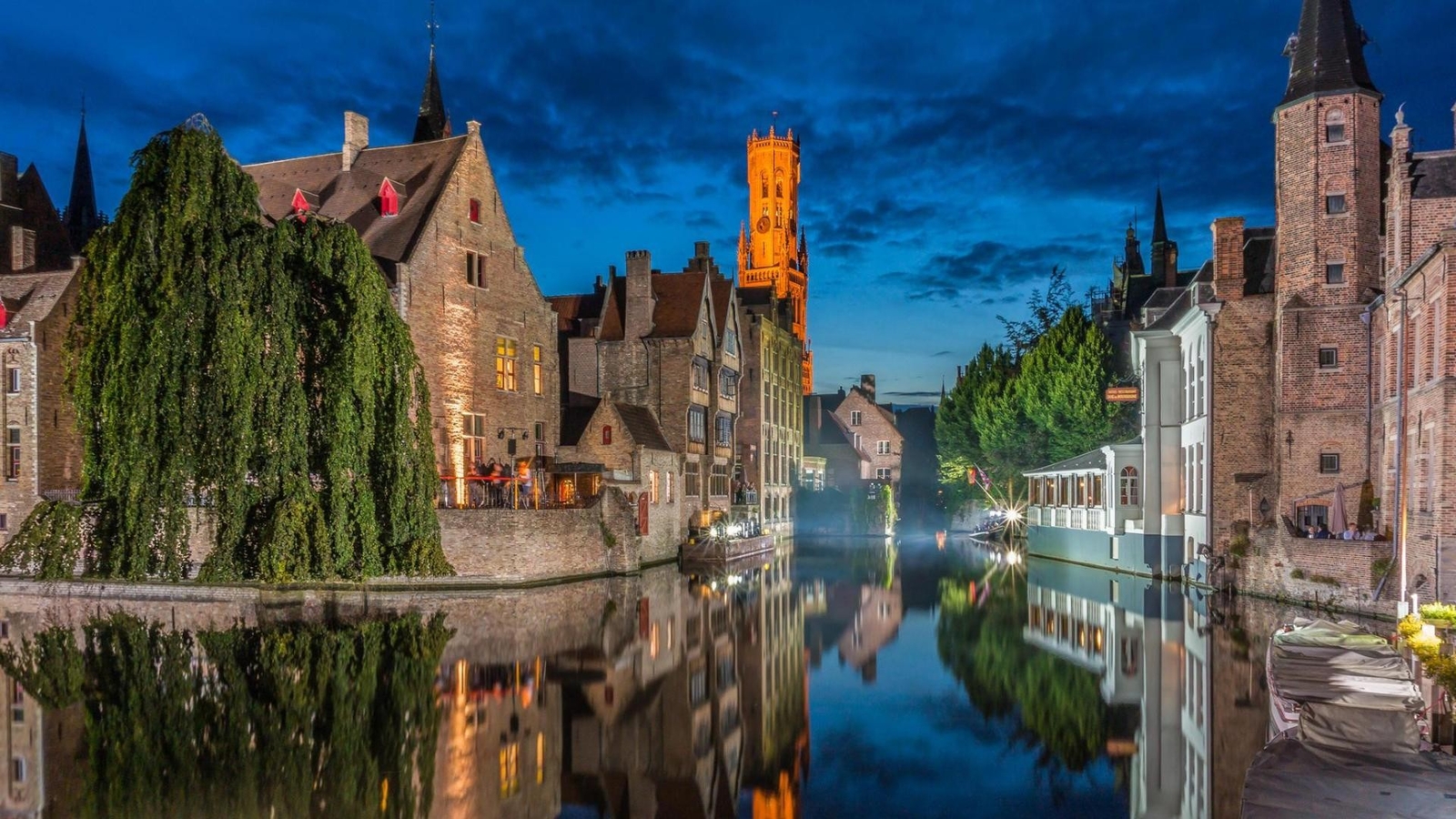 Landscape architecture building bruges belgium town old Custom Gaming Mat Desk