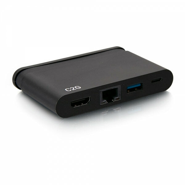 USB-C® 4-in-1 Compact Dock w/HDMI®, USB-A, Ethernet, & USB-C Power Delivery-C2G
