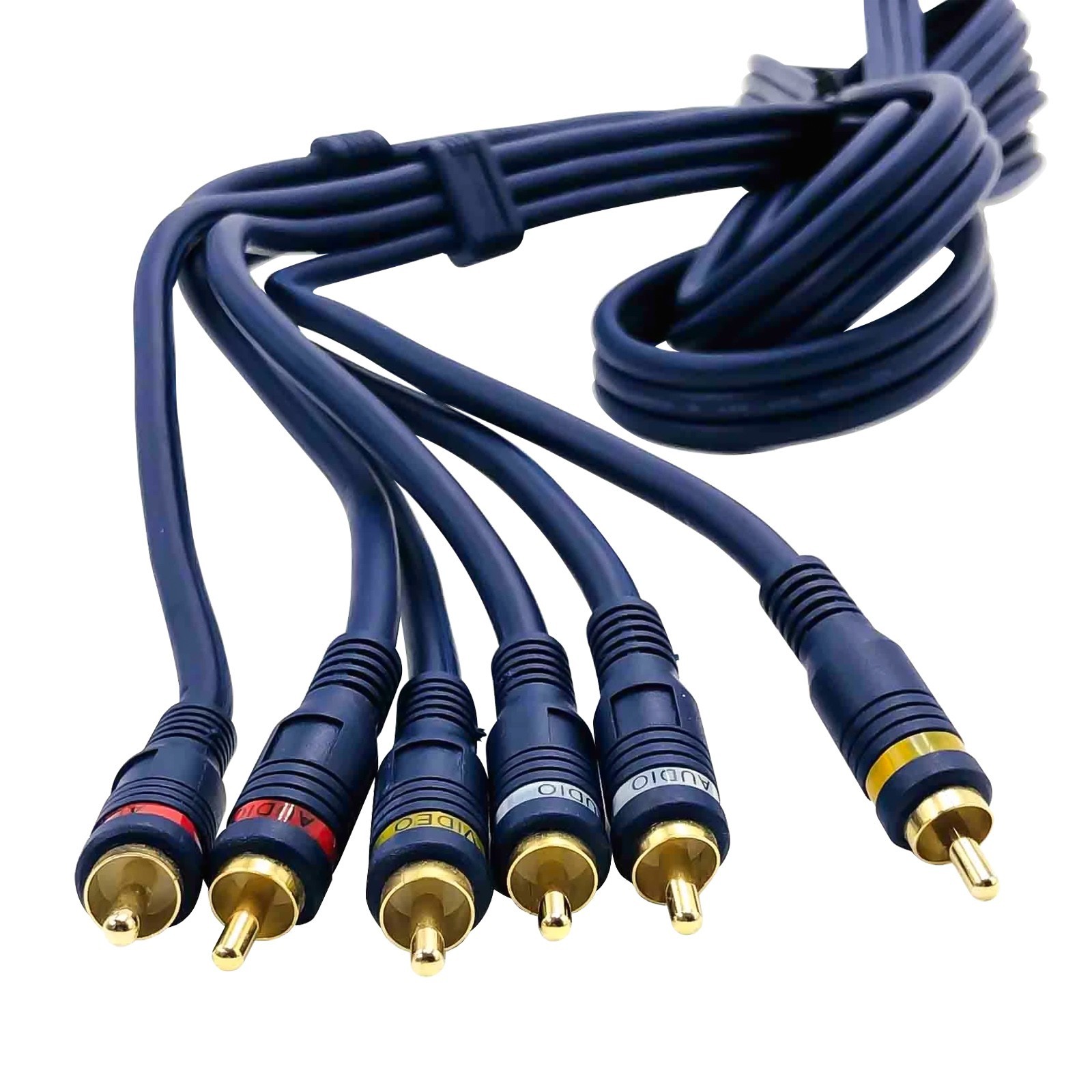 12Ft Gold Plated 3 RCA Male to 3 RCA Male Cable Audio/Video Extension AV E119932