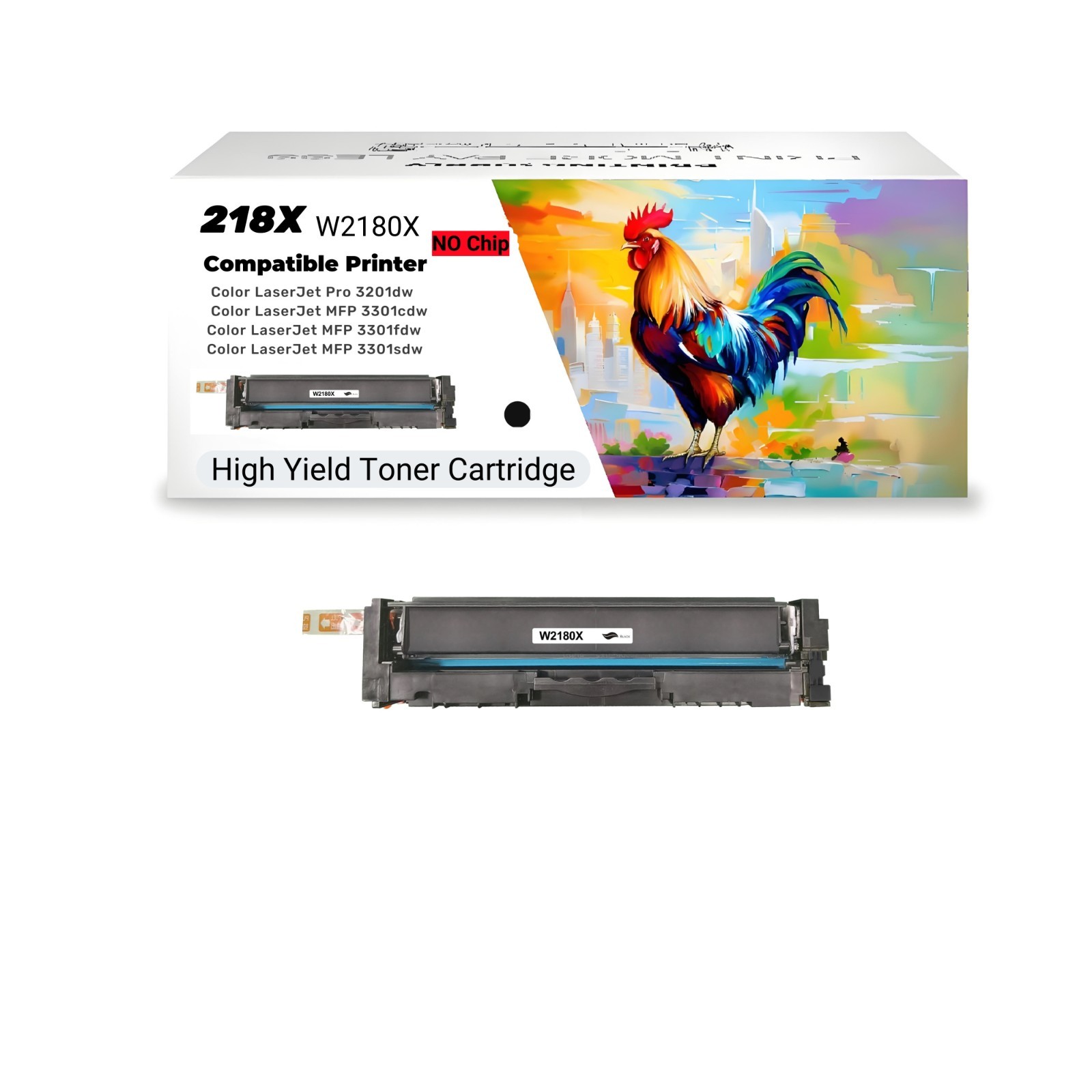 218X W2180X/2181X/2182X/2183X Toner No Chip For HP 218X LaserJet Pro 3201 3301