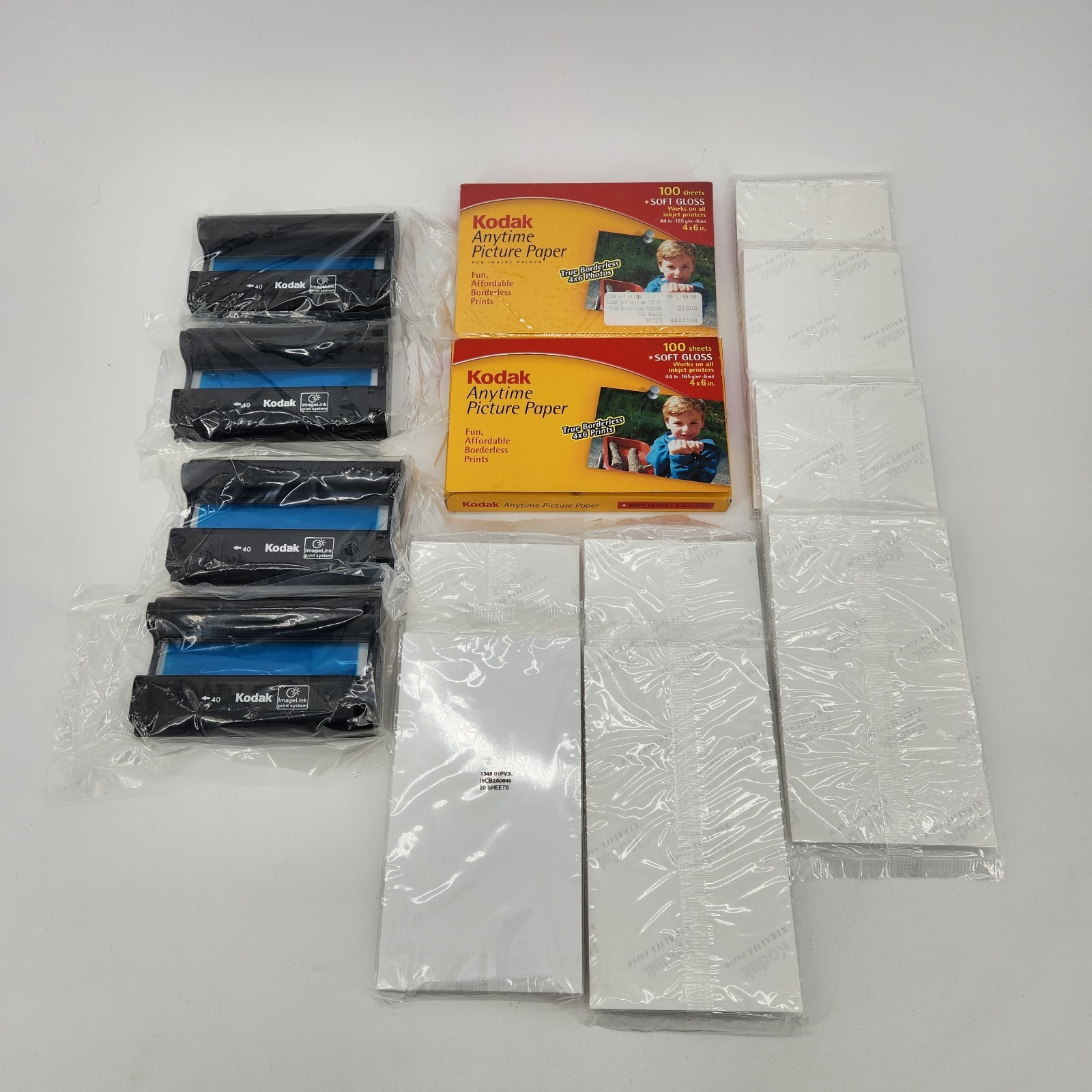 4 Kodak 40 Imagelink Cartridges & 360 Sheets Photo Paper