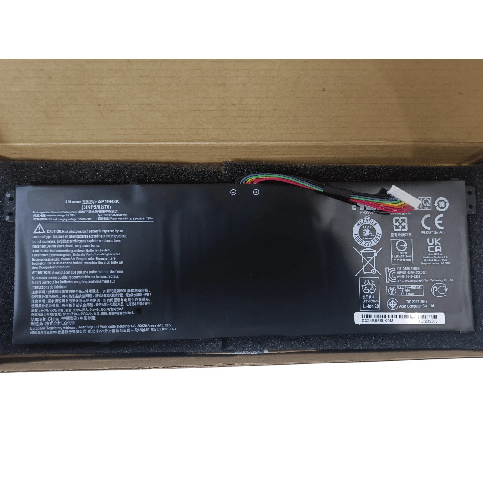New Genuine AP19B8K Battery for Acer Aspire 3 A314 A315 A317 Chromebook CB315-3H