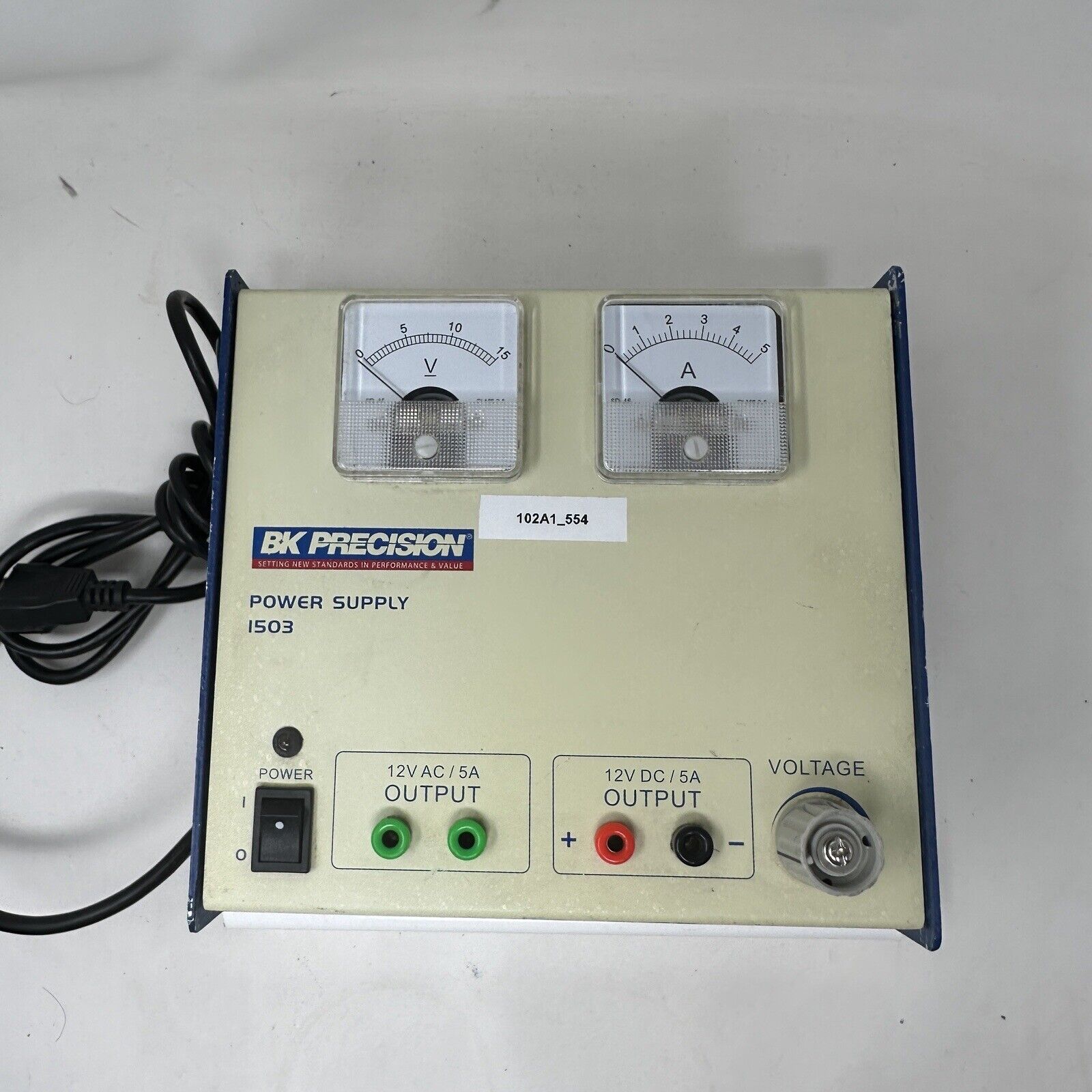 BK Precision Power Supply Model 1503 AC DC Untested Parts Only Not Tested