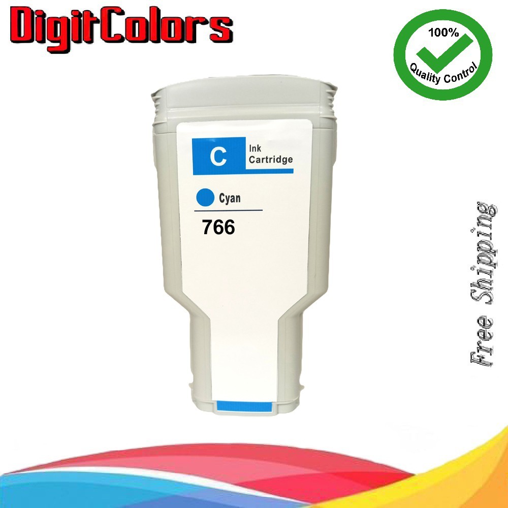 Cyan H 766 compatible P2V89A 300ml ink cartridge H DesignJet XL3600/3600dr