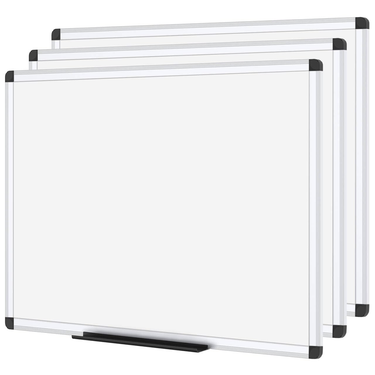 Magnetic Dry Erase White Board 24 x 18 Inches 3 Pack VIZ PRO