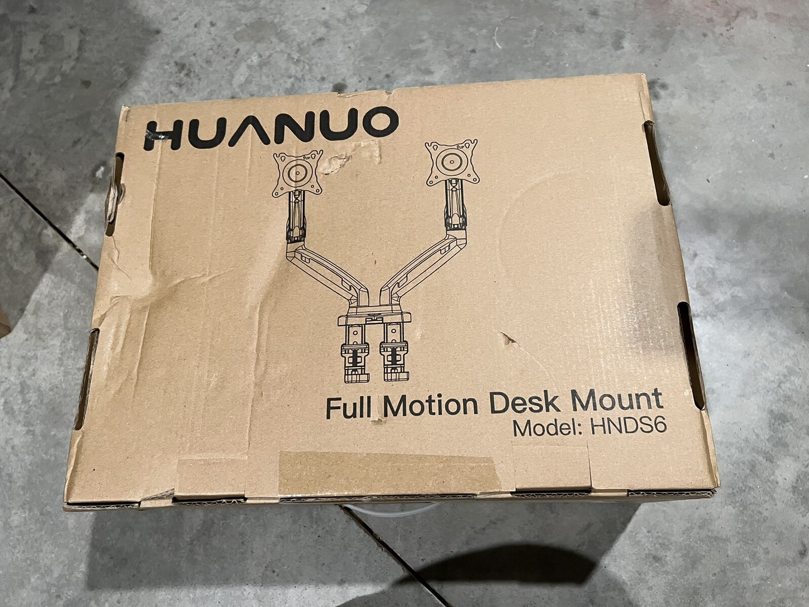 HUANUO HNDS6 Dual Monitor Stand - Black