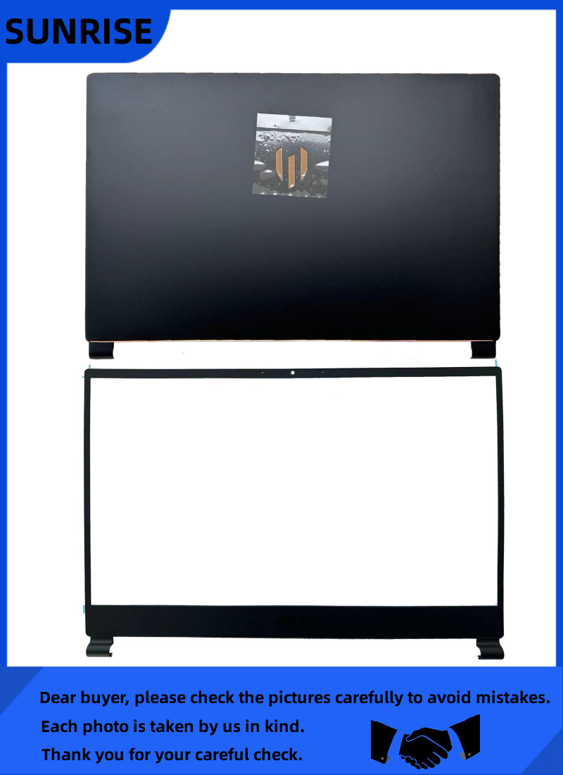 95%New For MSI WS65 Mobile Workstation MS-16Q5 LCD Back Cover/LCD Front Bezel