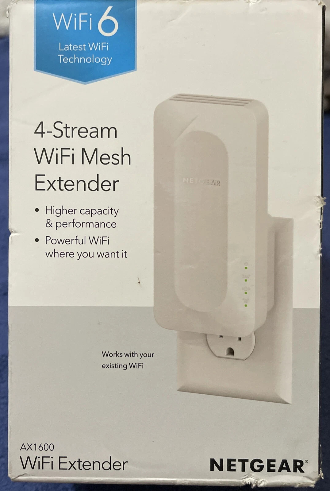 Netgear EAX11-100NAS WiFi 6 Mesh Range Extender and Signal Booster NEW