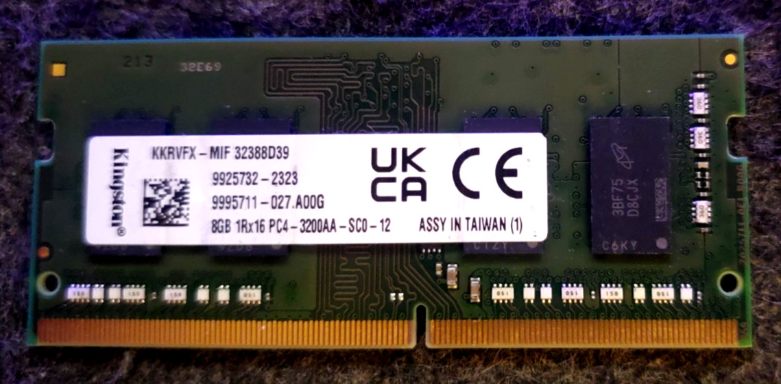 Kingston 8GB PC4 3200AA  DDR4 SO-DIMM