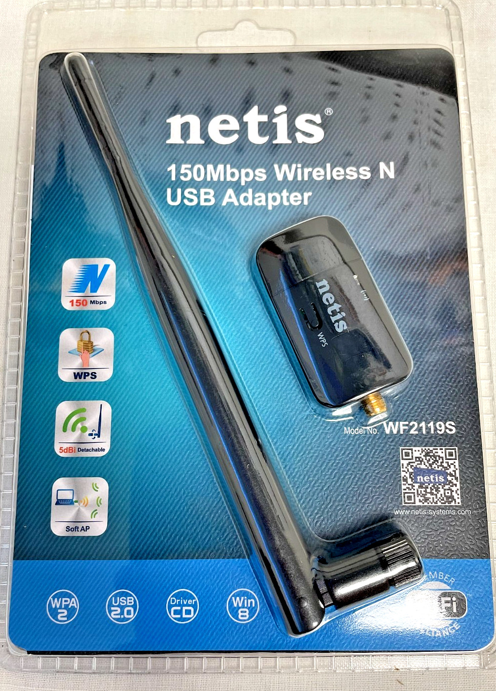 Netis 150Mbps Wireless N USB Adapter WF2119S A4