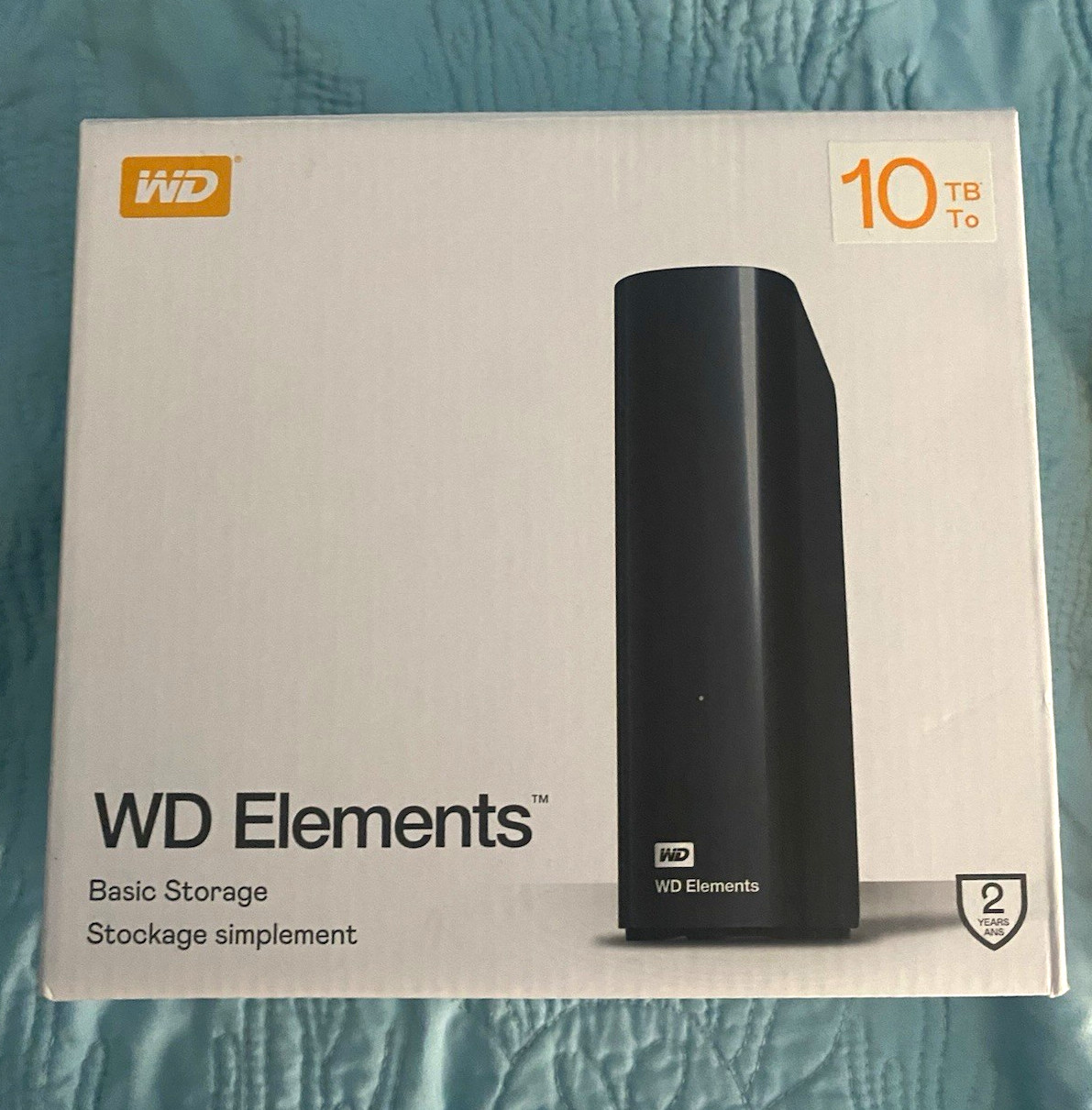 WD Elements 10TB External Drive Desktop Storage, Black, 2 Year Warranty