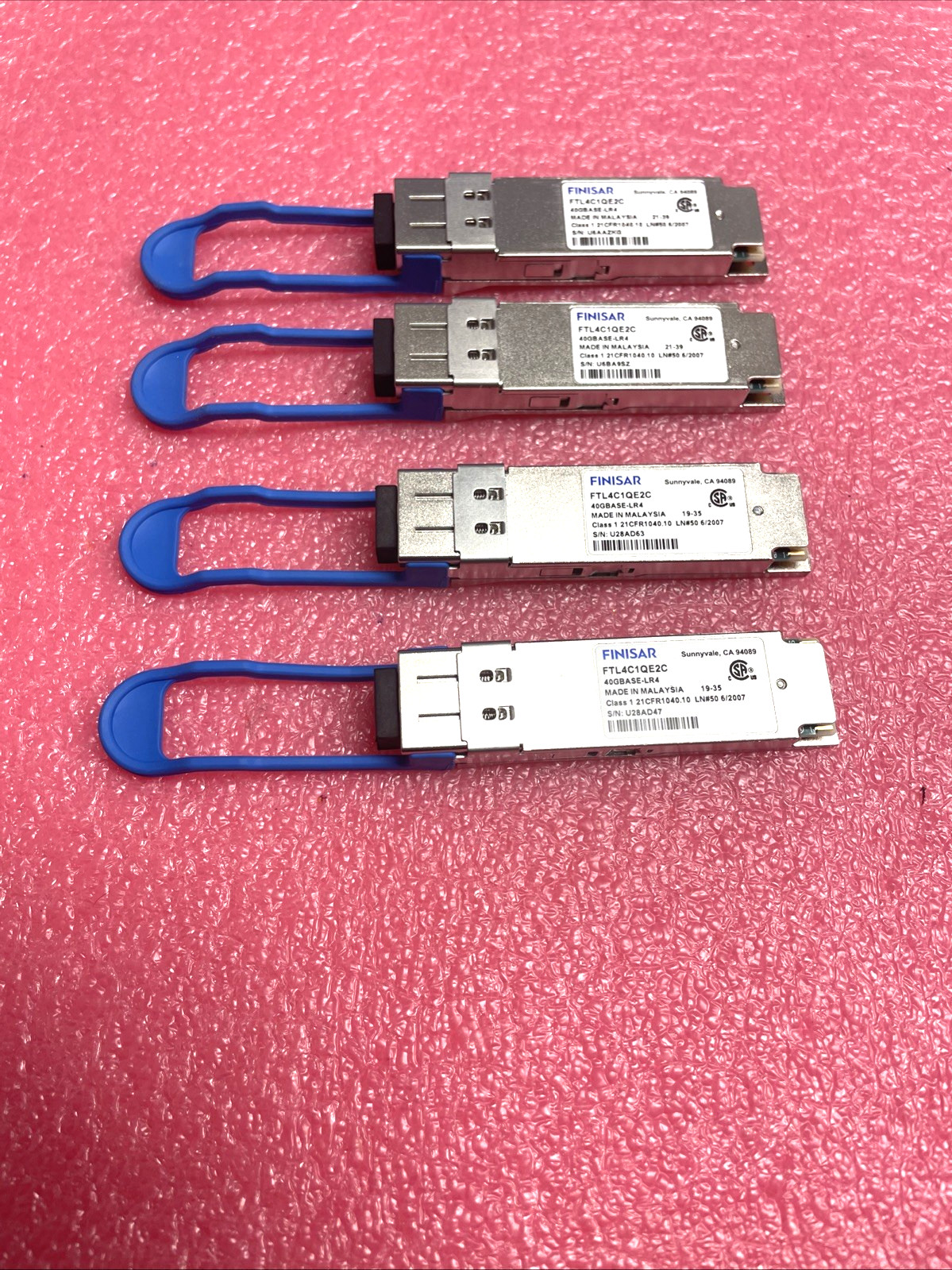 LOT OF 4X ORIGINAL *USED* Finisar FTL4C1QE2C 40GBase-LR4  Transceiver