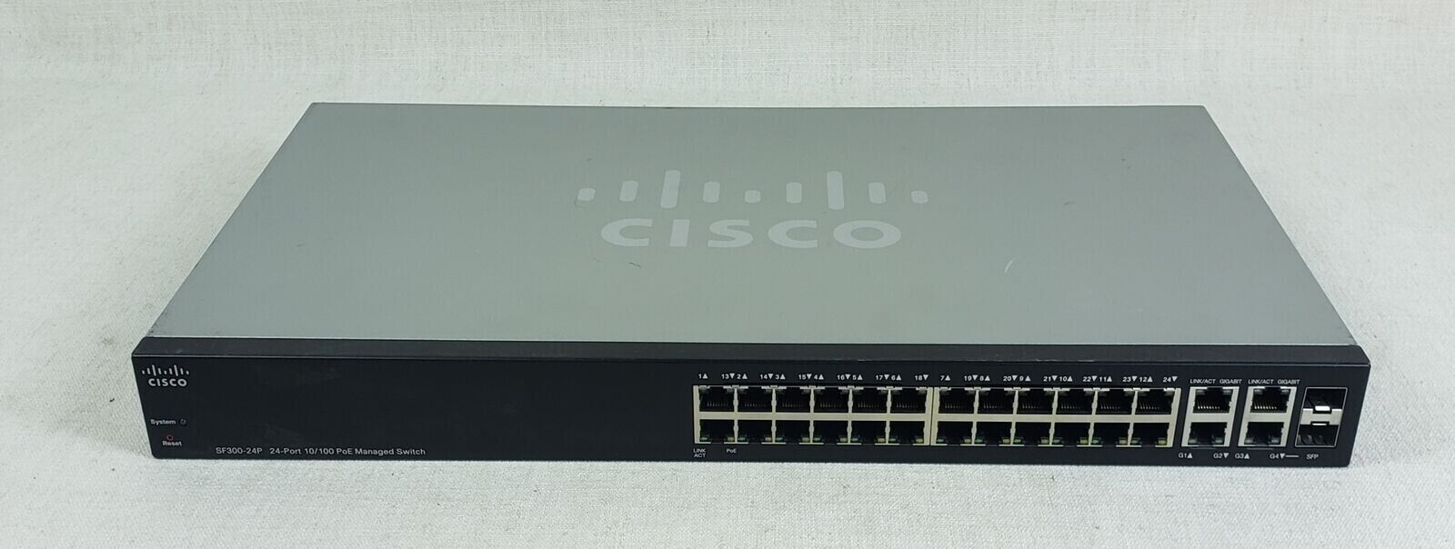 Cisco SF300-24P 24-Port 10/100 PoE+ Managed Switch SRW224G4P-K9