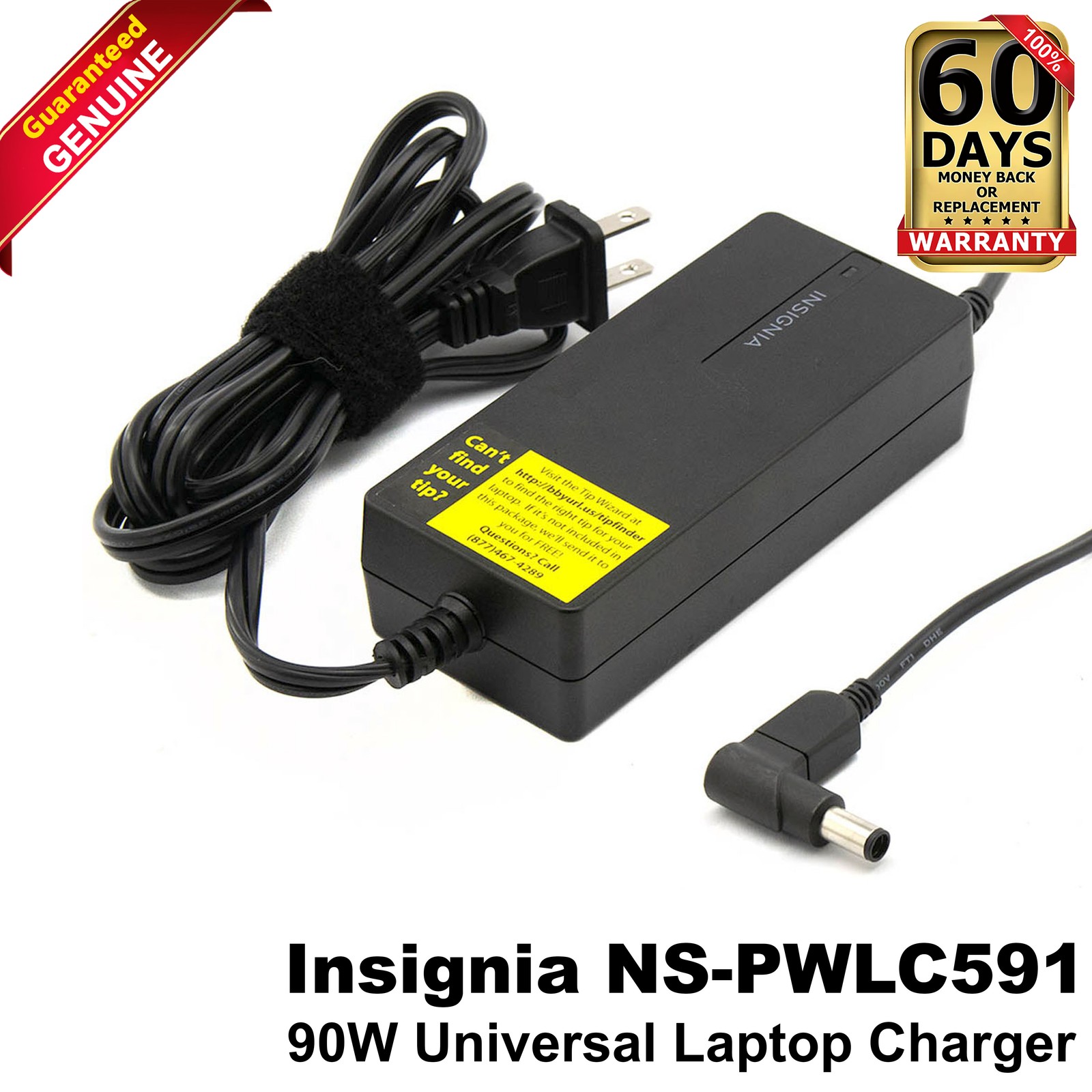 Insignia 90W Laptop AC & DC Universal Power Adapter NS-PWLC591 NS-PWLC591-E