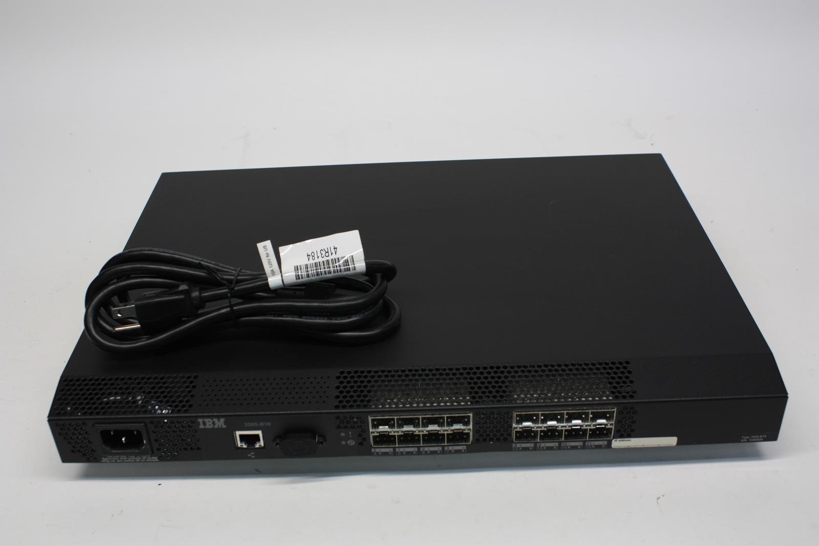 IBM 2005-B16 (22R5511)16-PORT TOTALSTORAGE SWITCH WITH 4GB SFP'S NO RACK MOUNTS