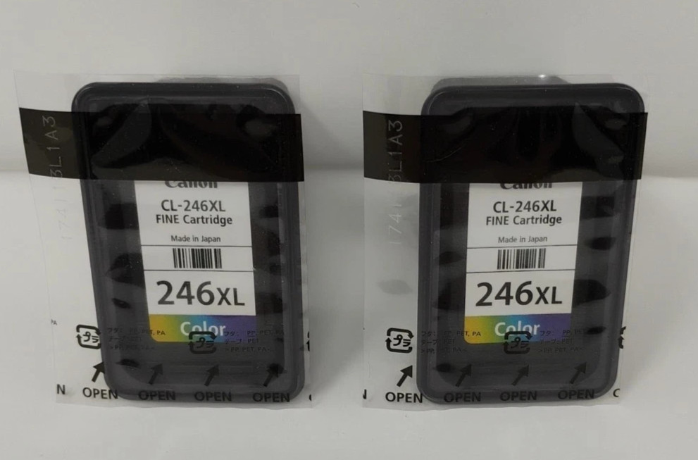MADE IN JAPAN OEM 2 PCS Canon 246XL CL-246XL Color Ink Cartridge Genuine Sealed