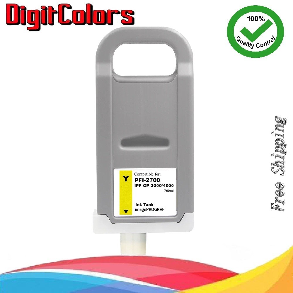 PFI-2700 Yellow Ink Cartridge for Canon IPF GP-2000 GP-4000 PFI2700Y