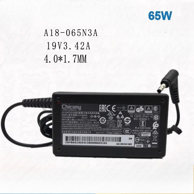 A18-065N3A Brand New FOR  Chicony 19v3.42a Power AC Adapter A065R191P Charger