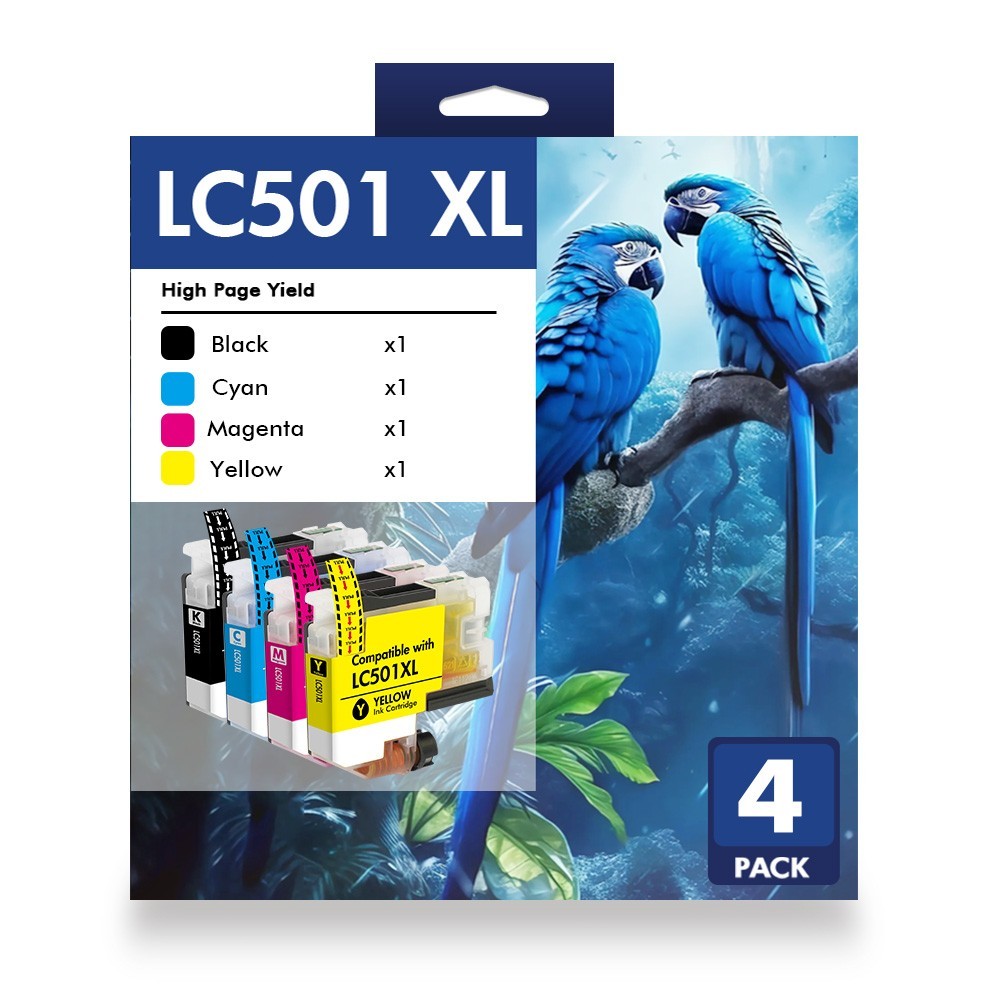 LC501XL LC501 Ink Cartridges for Brother MFC-J1360DW MFC-J1260DW MFC-J1410DW