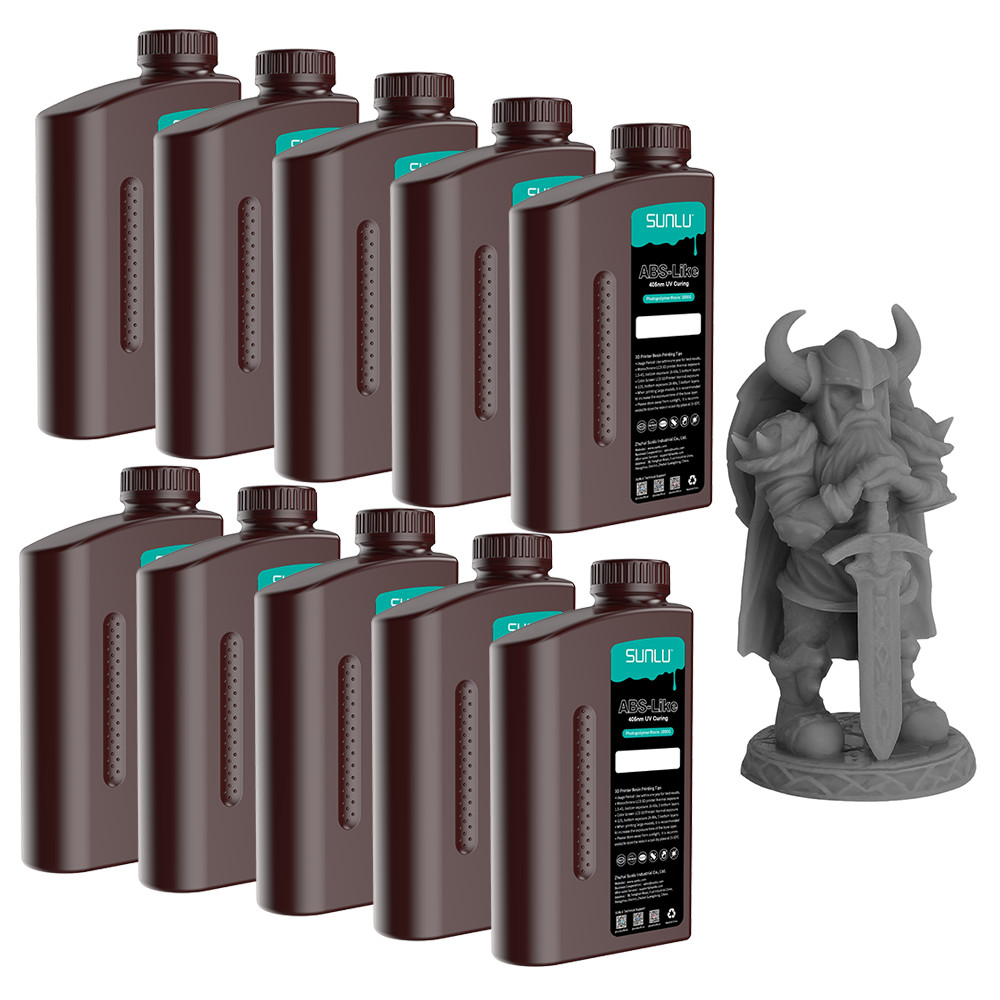 10x 1KG SUNLU ABS-Like 3D Printer Resin,Strong ABS Resin for LCD DLP SLA 10KG