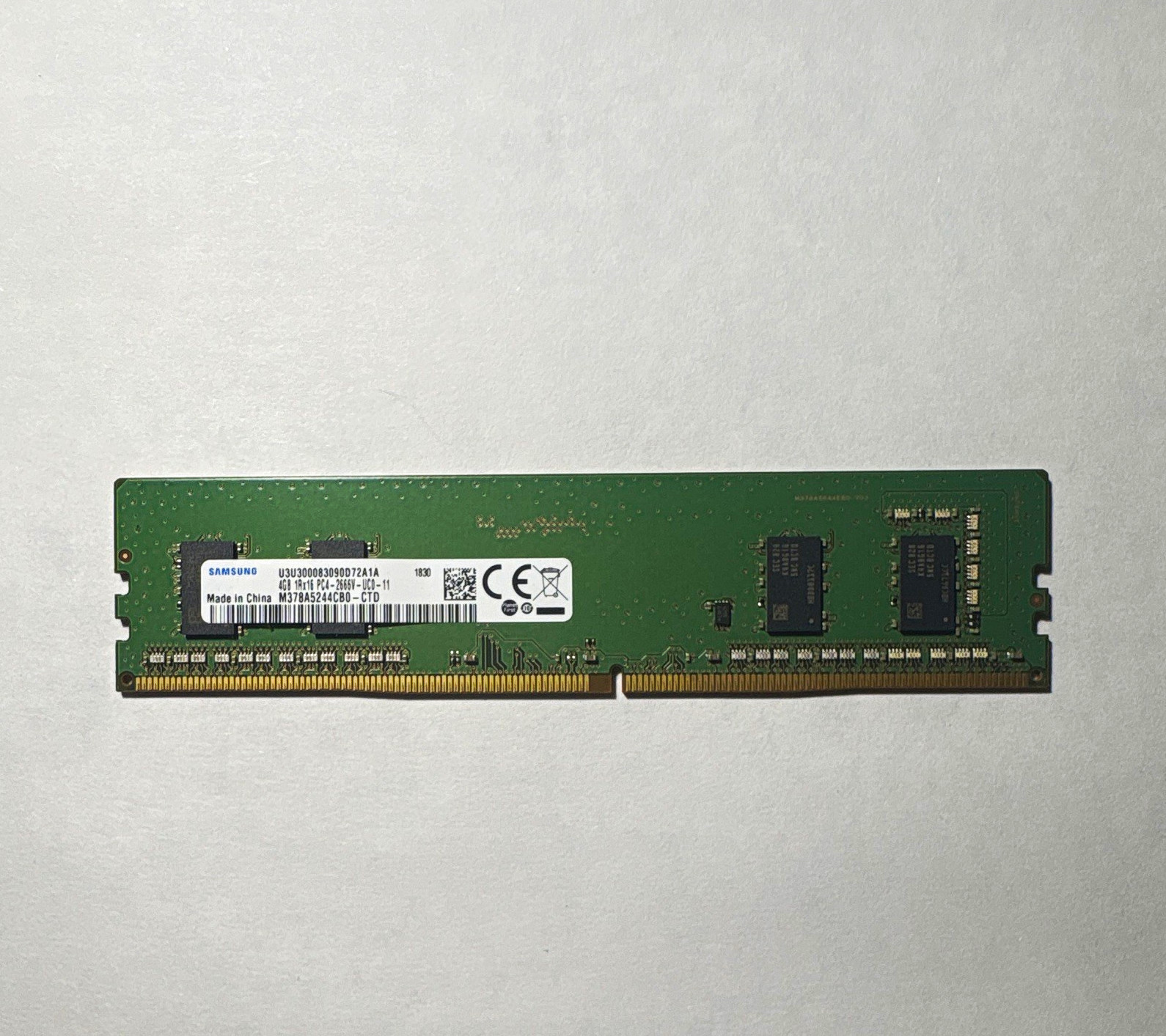 Samsung 4GB DDR4 SDRAM UDIMM 288-Pin PC4-2666V M378A5244CB0-CTD TESTED