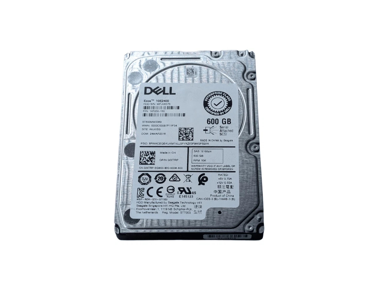 Dell 600GB XXTRP 2.5" SAS Server 12Gb/s Hard Drive ST600MM0069