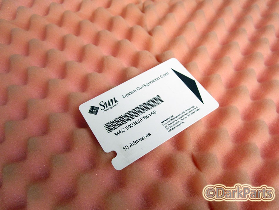Sun Fire V440 V240 System Configuration Card 370-5155