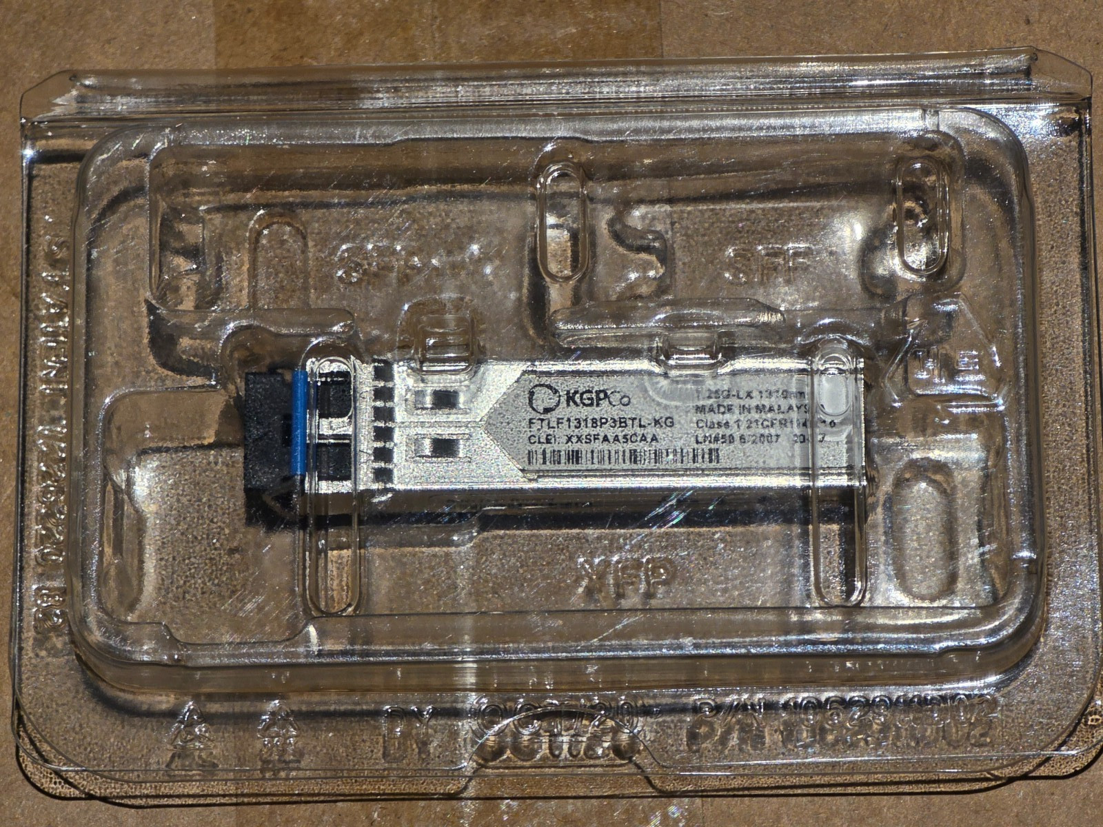 KGPCo FTLF1318P3BTL-KG 1.25G-LX 1310nm 10KM SFP Transceiver Unit - Lot of 3