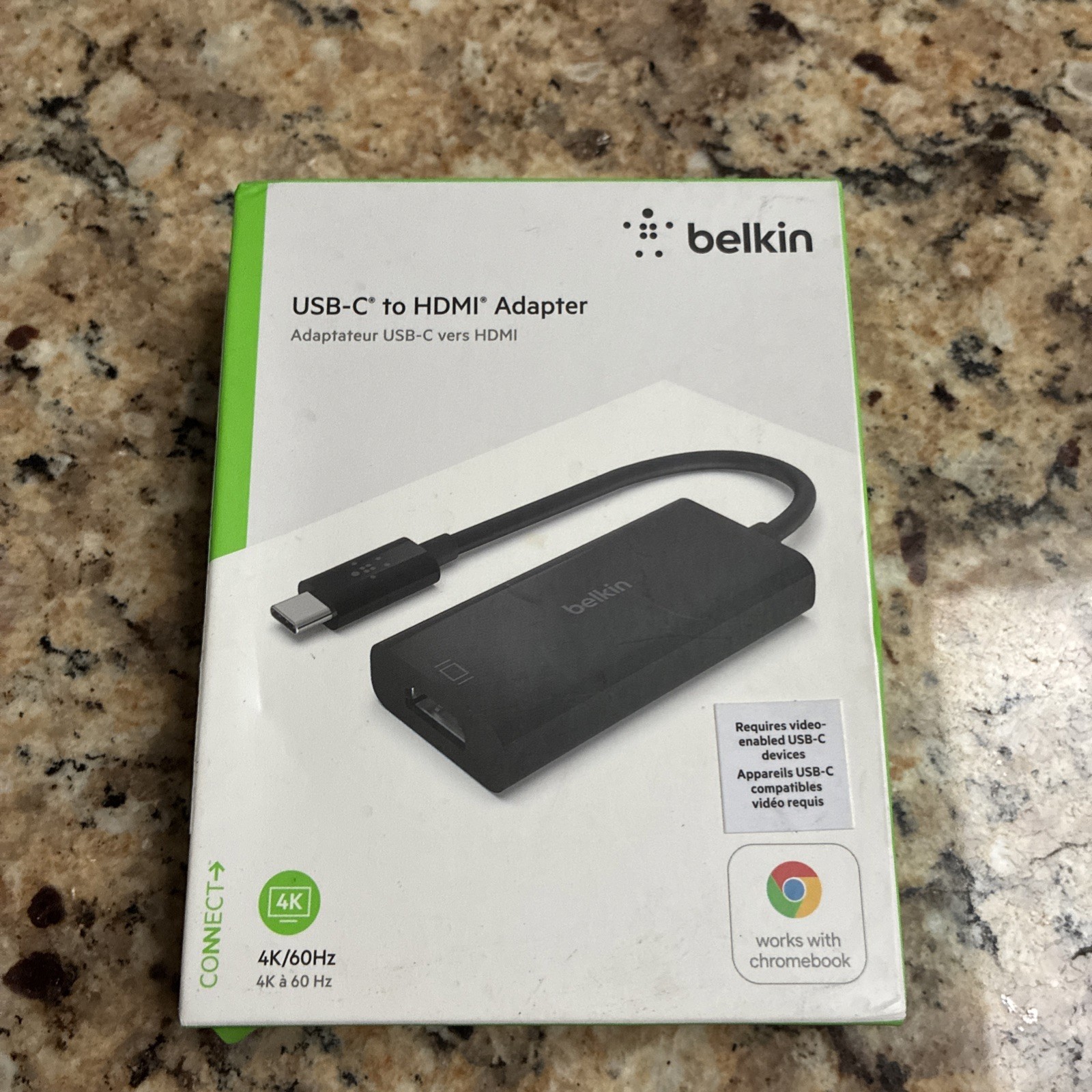 Belkin USB-C to HDMI Adapter, Chromebook Certified - 4K/60Hz Video Output NIB