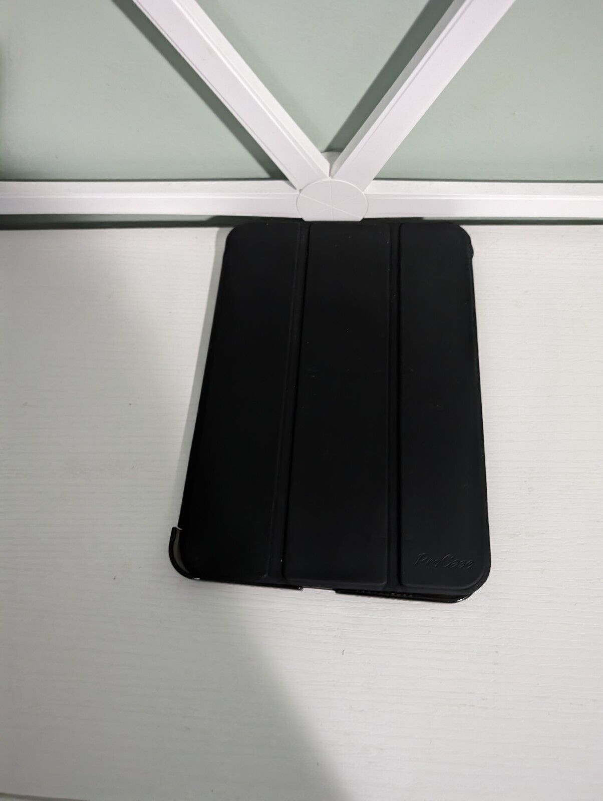  iPad mini  6 Slim Leather Tri-Fold Flip Case Clear Back Full Cover