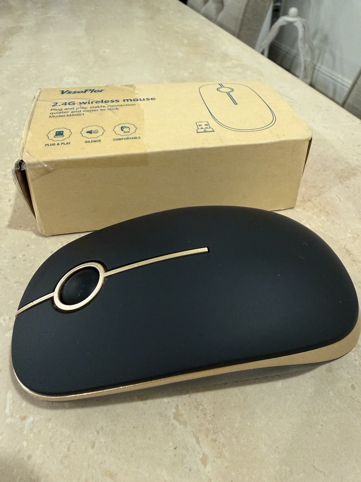 VssoPlor Wireless Mouse 2.4G Slim Portable Computer Mice with Nano Receiver f...