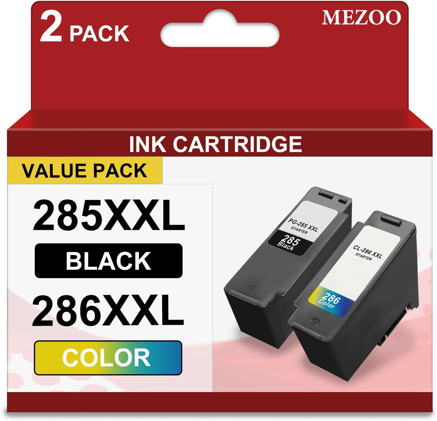 PG-285XXL CL-286XXL Ink Cartridge 2-Pack Replacement for Canon PG285 CL286