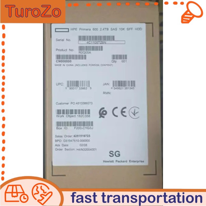 NEW HPE R0Q05A P13378-001 Primera 600 2.4TB SAS 12G 2.5" 10K SFF HDD Hard Drive