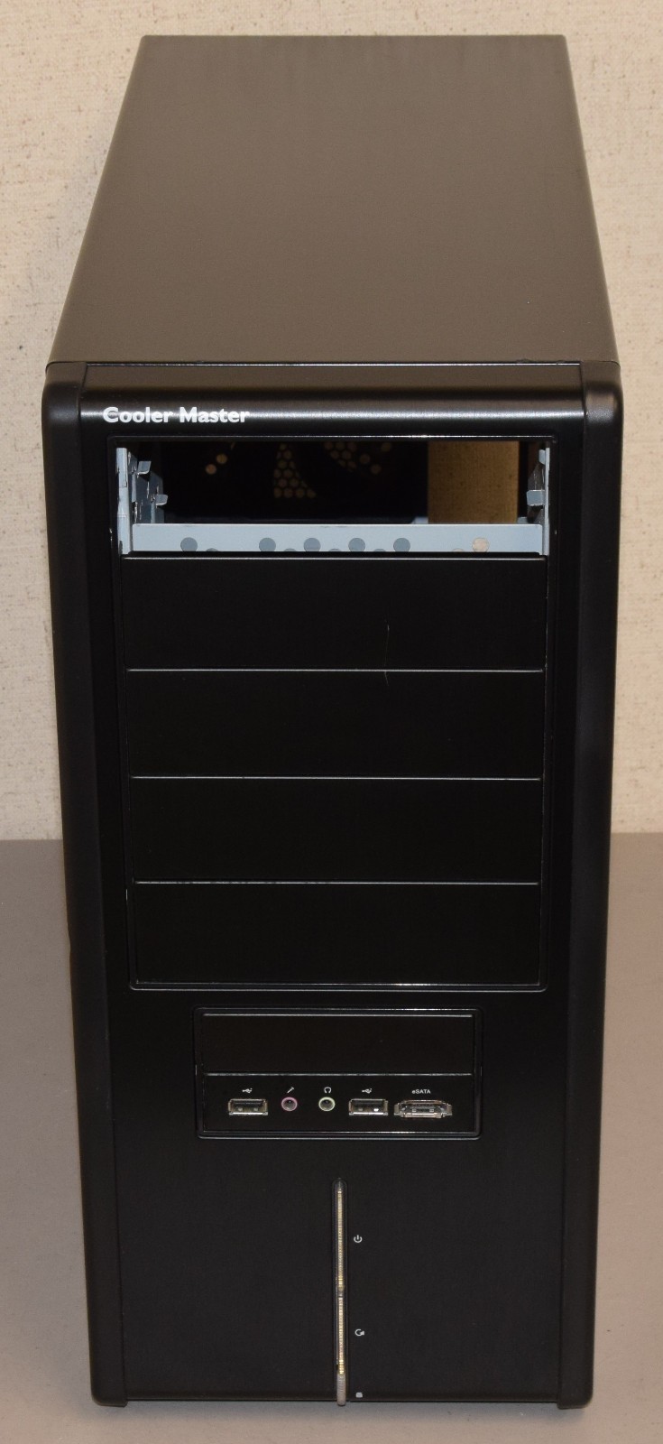 Vintage Cooler Master Sileo 500 Black ATX PC Case w/ Brushed Aluminum Front