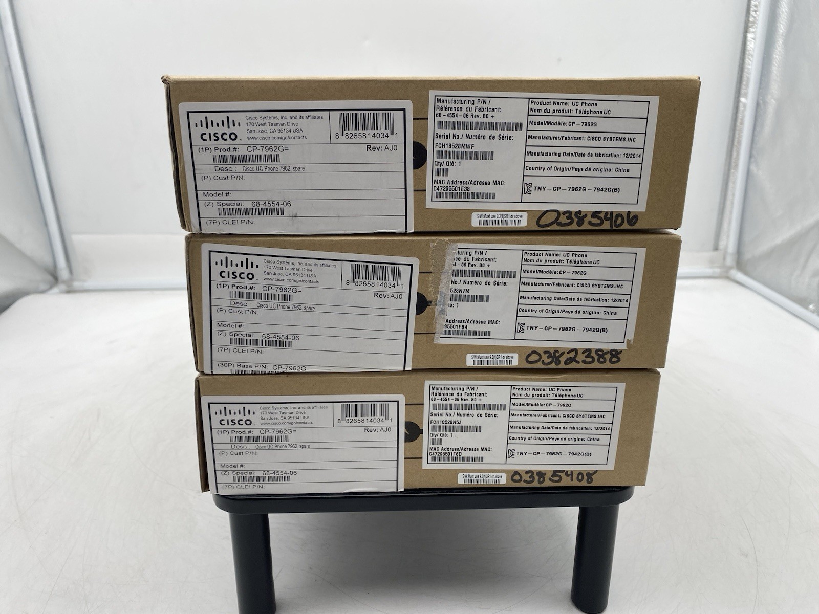 Lot of 3 Cisco CP-7962G CP7962G IP Phone New