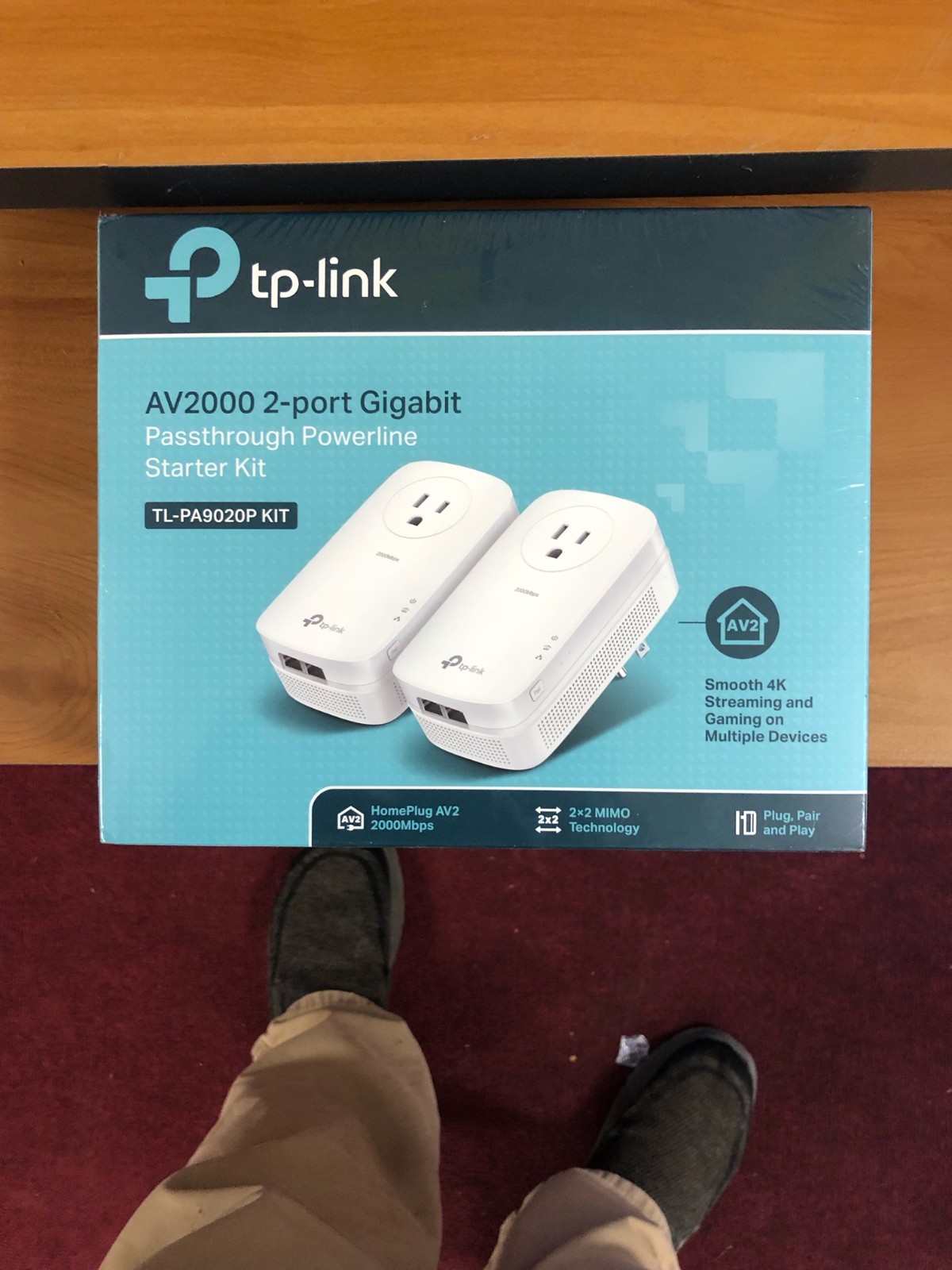 NEW TP-Link AV2000 Gigabit Passthrough Powerline Adapter Kit TL-PA9020P NEW
