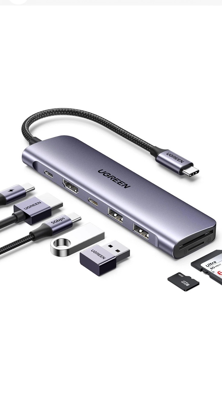 UGREEN USB C Hub for Laptop Revodok 7 in 1 Dock 4K HDMI to USB C Adapter