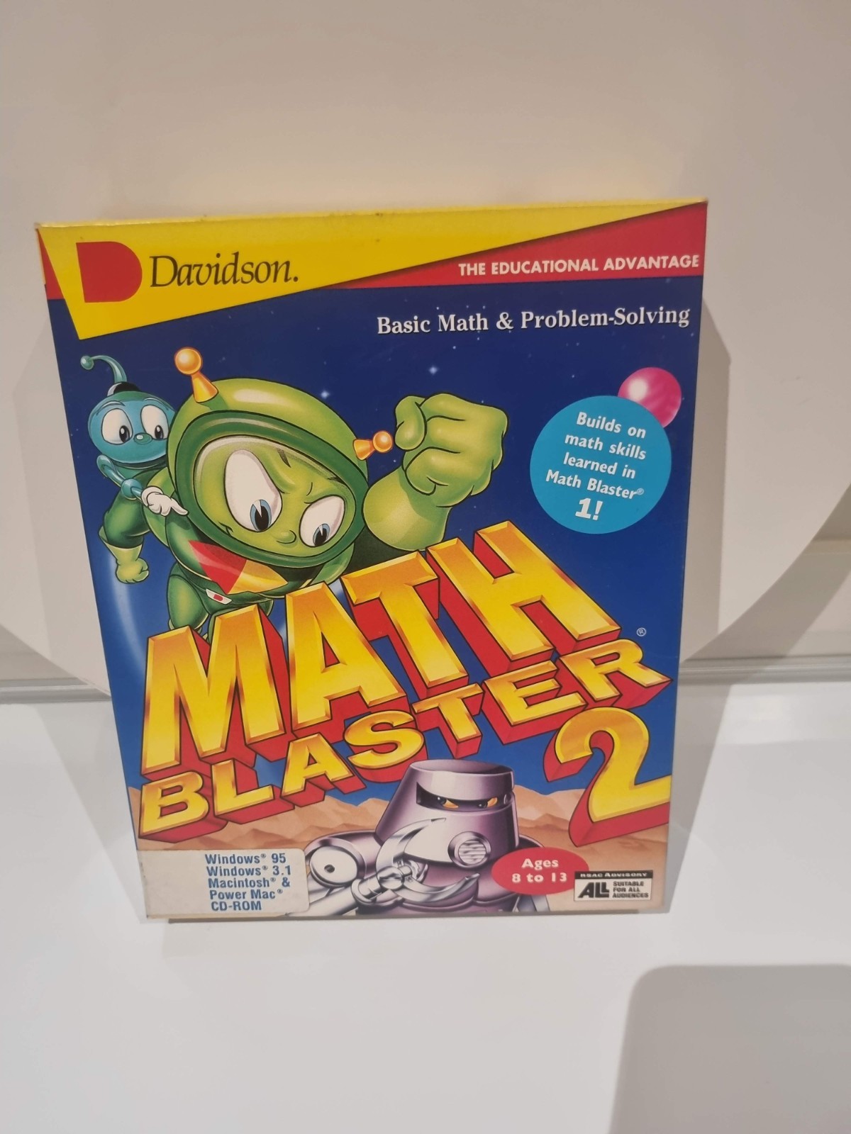 Vintage Math Blaster 2: Secret of the Lost City (1996) –  Big Box – BOX ONLY