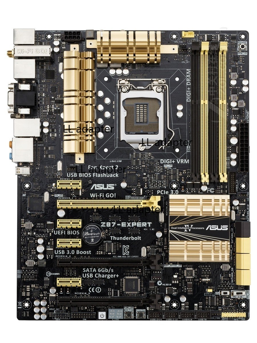 For ASUS Z87-EXPERT motherboard LGA1150 4*DDR3 64G DVI+VGA+HDMI M-ATX Tested ok